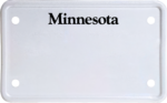 USA license plate Minnesota black text