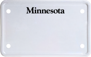 USA license plate Minnesota black text