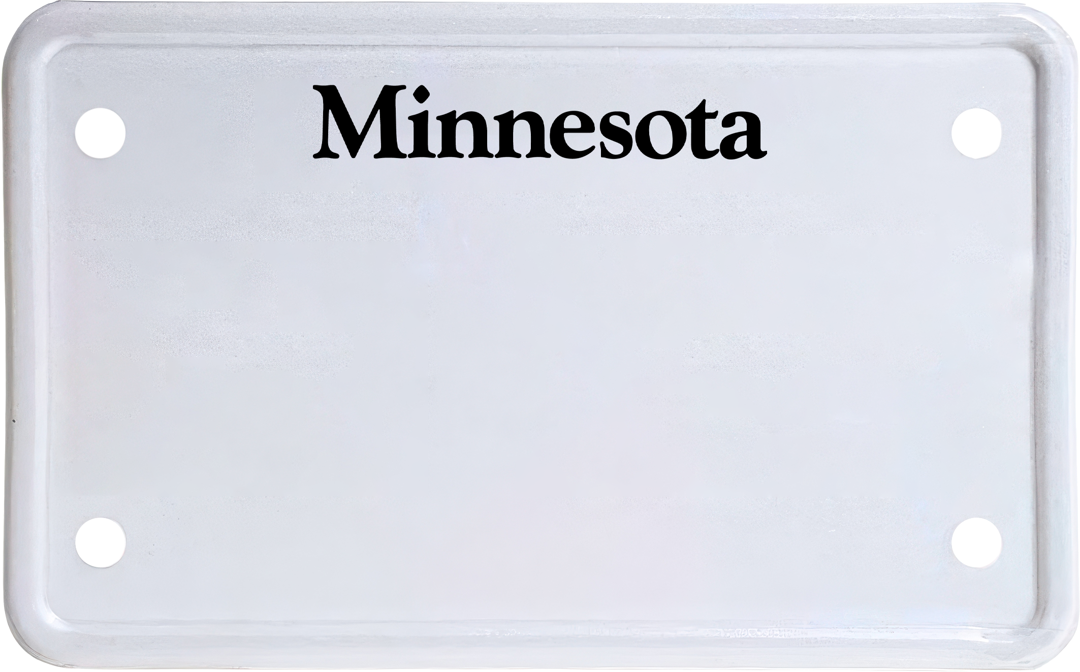USA license plate Minnesota black text