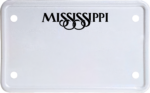 USA license plate Mississippi black text