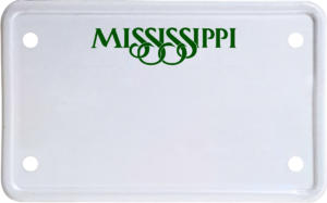USA license plate Mississippi green text
