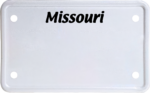 USA license plate Missouri black text