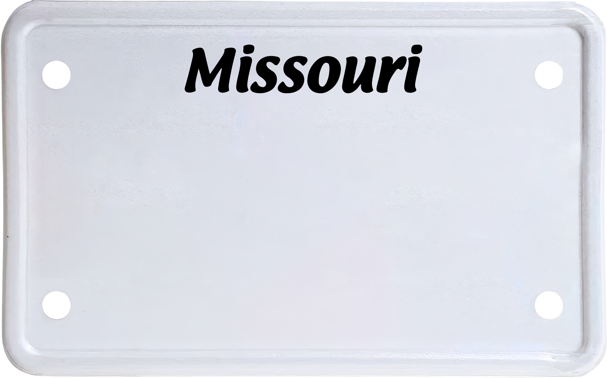 USA license plate Missouri black text