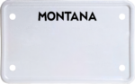 USA license plate Montana black text