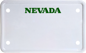 USA license plate Nevada green text