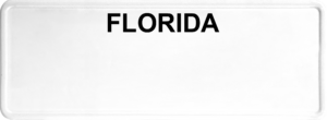 USA license plate Florida black text
