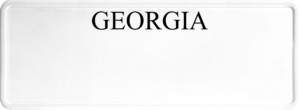 USA license plate Georgia black text