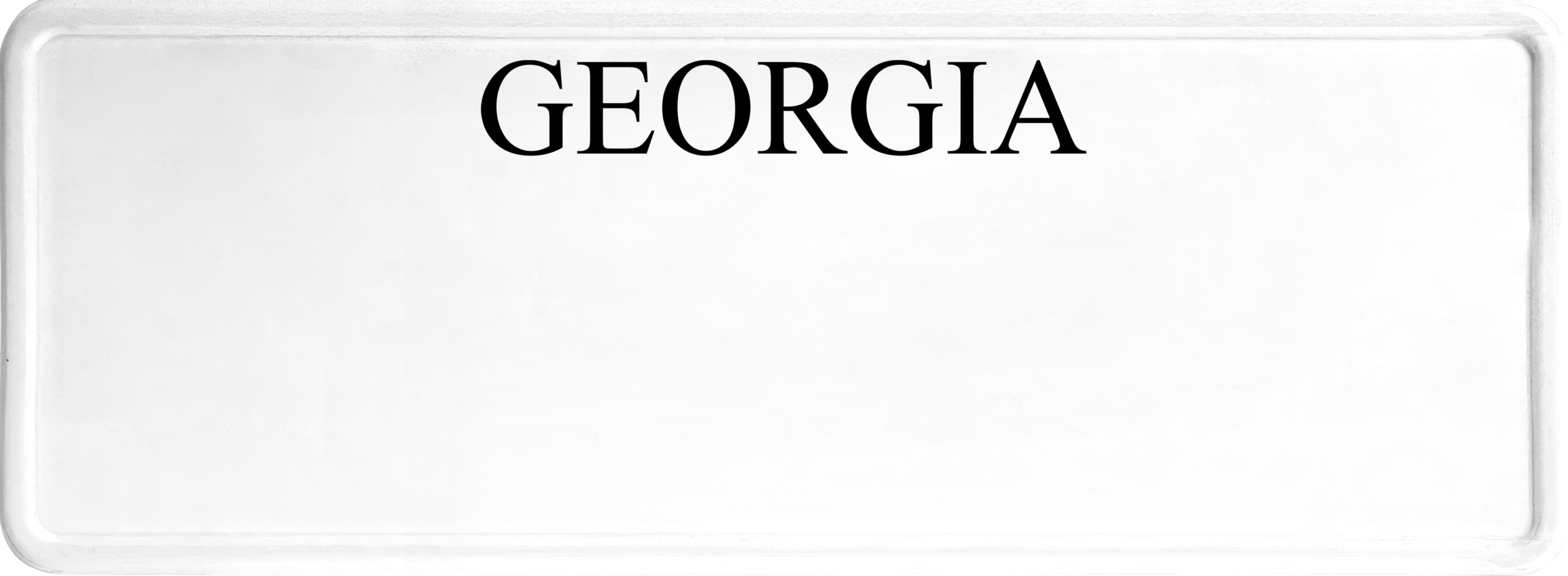 USA license plate Georgia black text