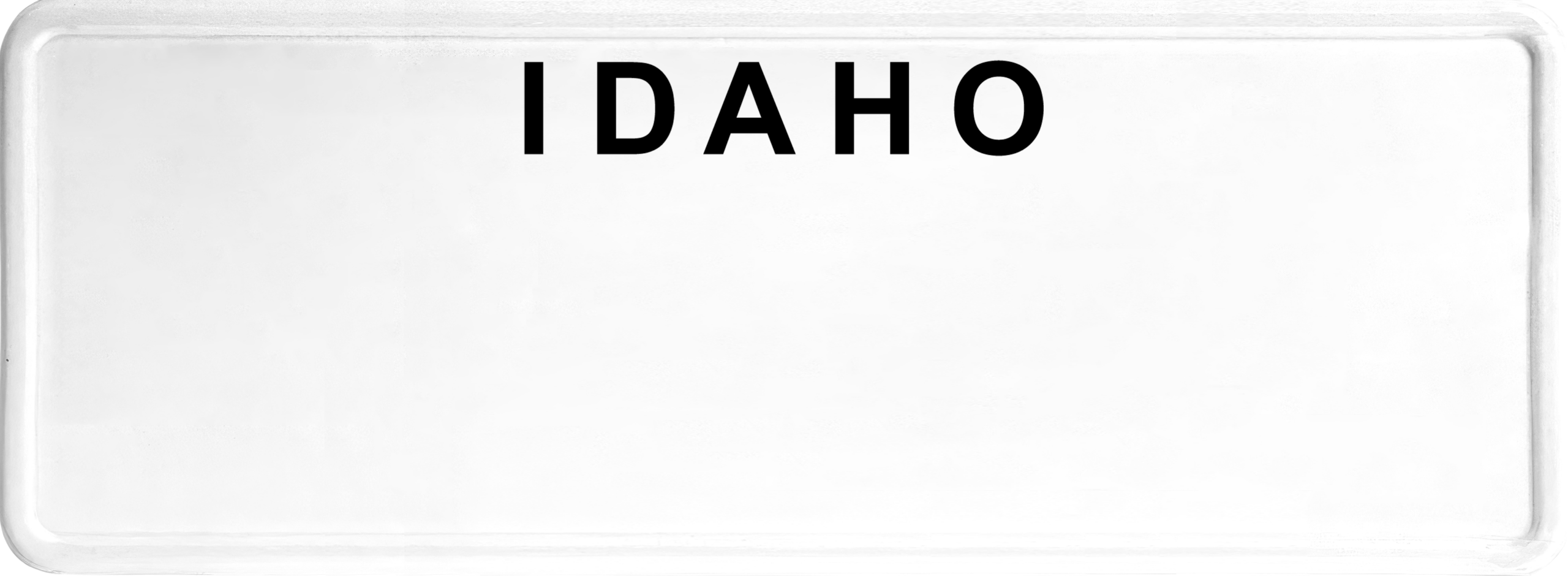 USA license plate Idaho black text