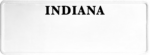 USA license plate Indiana black text