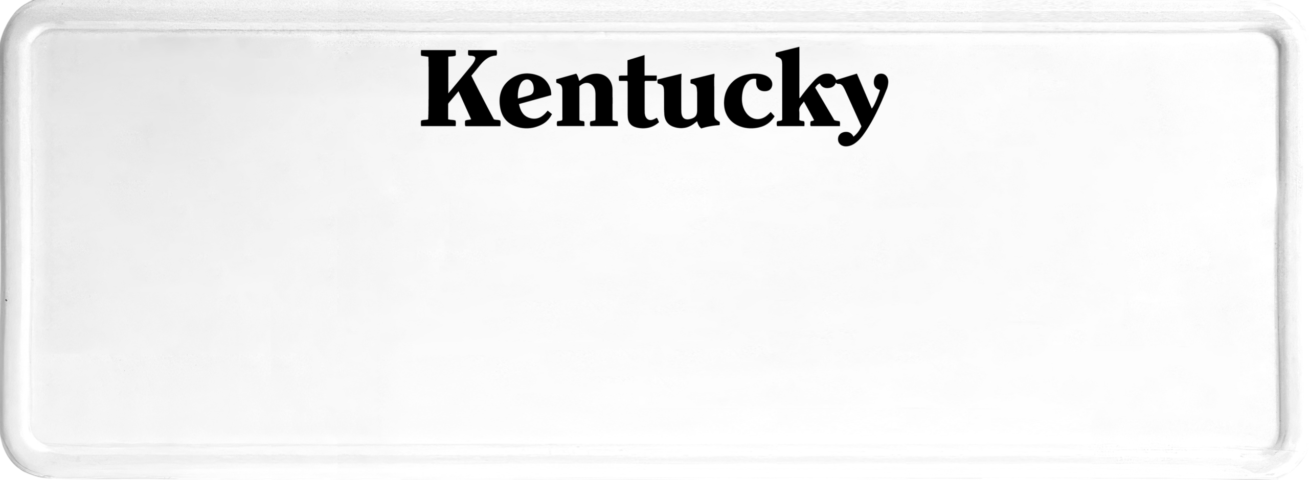 USA license plate Kentucky black text