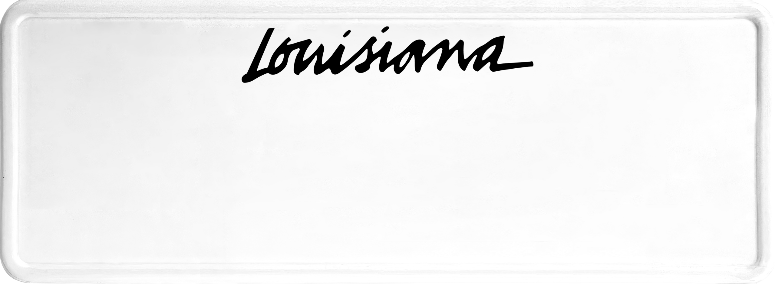 USA license plate Louisiana black text