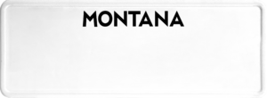 USA license plate Montana black text