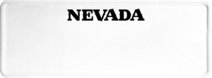 USA license plate Nevada black text
