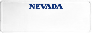 USA license plate Nevada blue text
