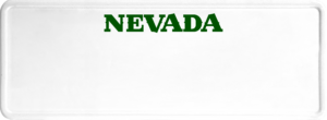 USA license plate Nevada green text