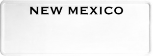 USA license plate New Mexico black text