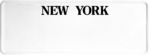 USA license plate New York black text