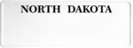 USA license plate North Dakota black text