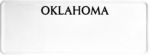 USA license plate Oklahoma black text