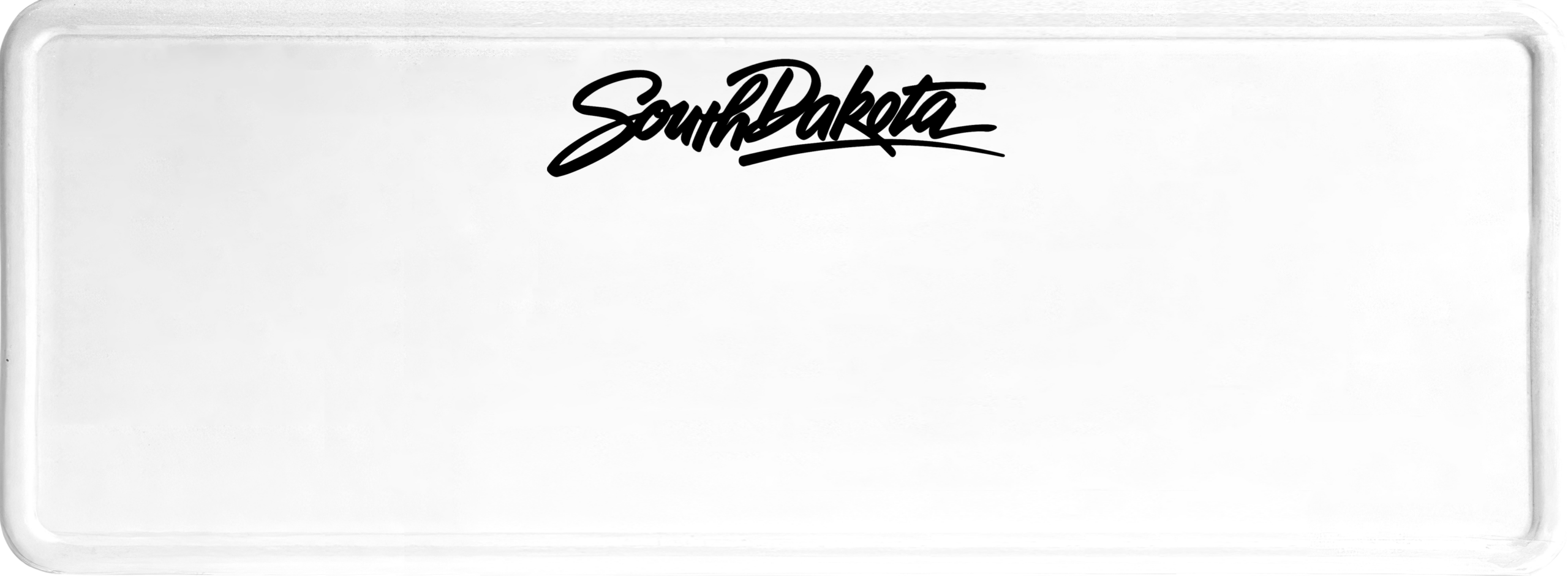 USA license plate South Dakota black text
