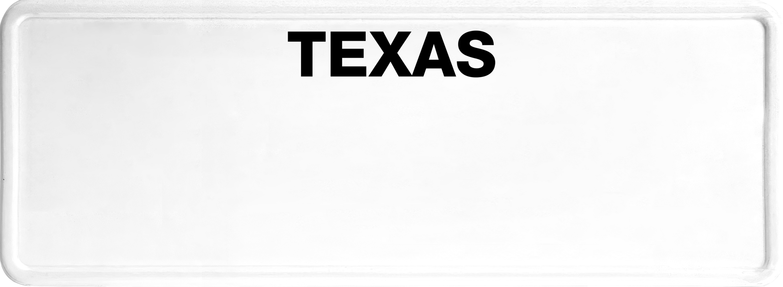 USA license plate Texas black text