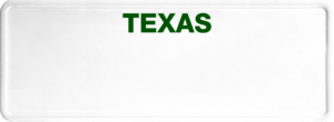 USA license plate Texas green text