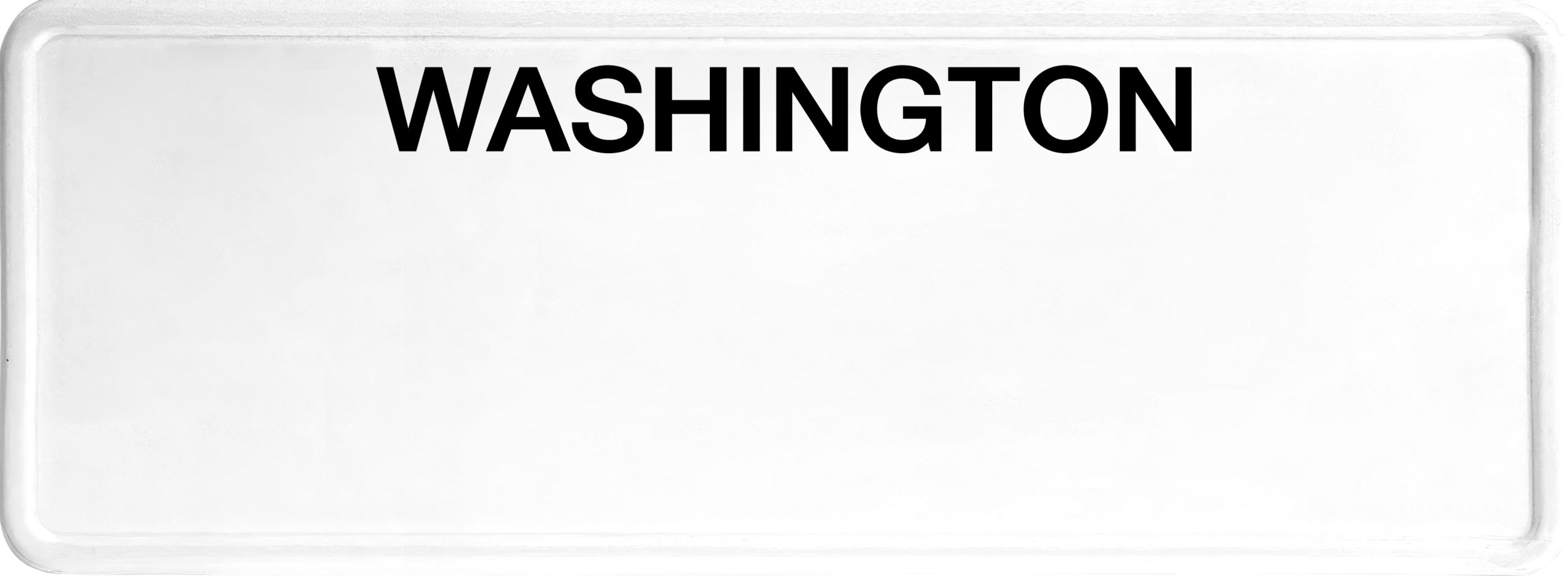 USA license plate Washington black text
