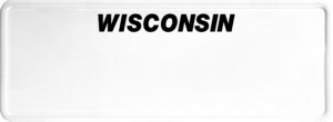 USA license plate West Wisconsin black text