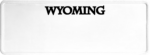 USA license plate West Wyoming black text