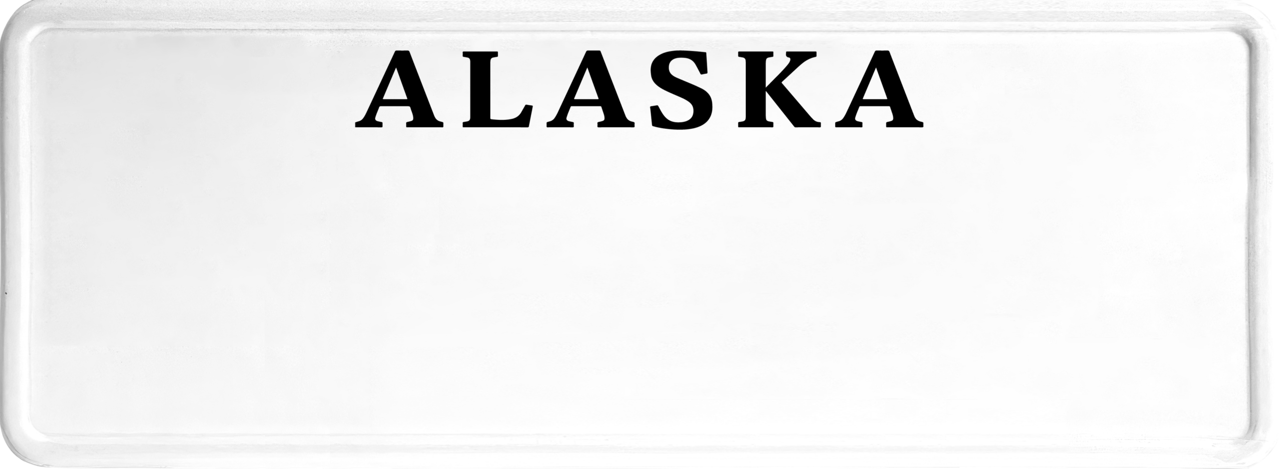USA license plate Alaska2 black text