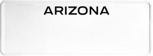 USA license plate Arizona black text