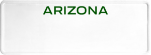 USA license plate Arizona green text