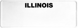 USA license plate Illinois black text