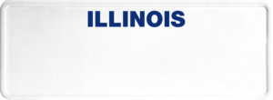 USA license plate Illinois black text