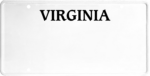 USA license plate Virginia black text
