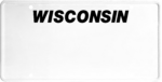 USA license plate Wisconsin black text