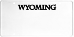 USA license plate Wyoming black text