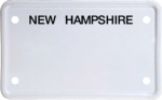 USA license plate New Hampshire black text