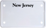 USA license plate New Jersey black text