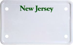USA license plate New Jersey green text