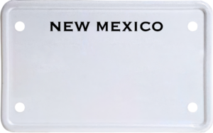USA license plate New Mexico black text