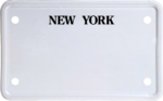 USA license plate New York black text