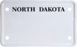 USA license plate North Dakota black text