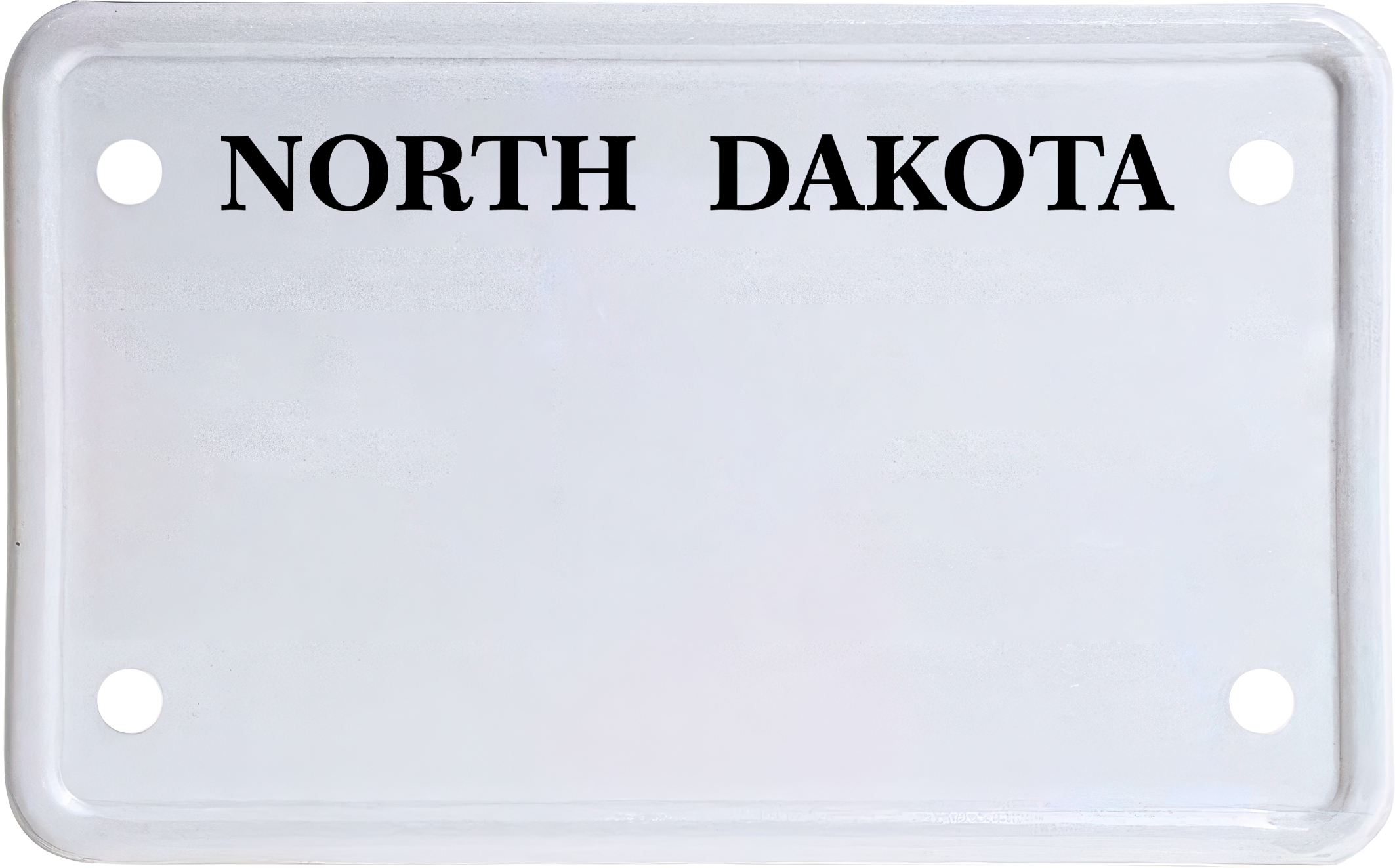 USA license plate North Dakota black text