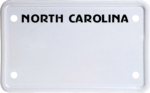 USA license plate North Carolina black text