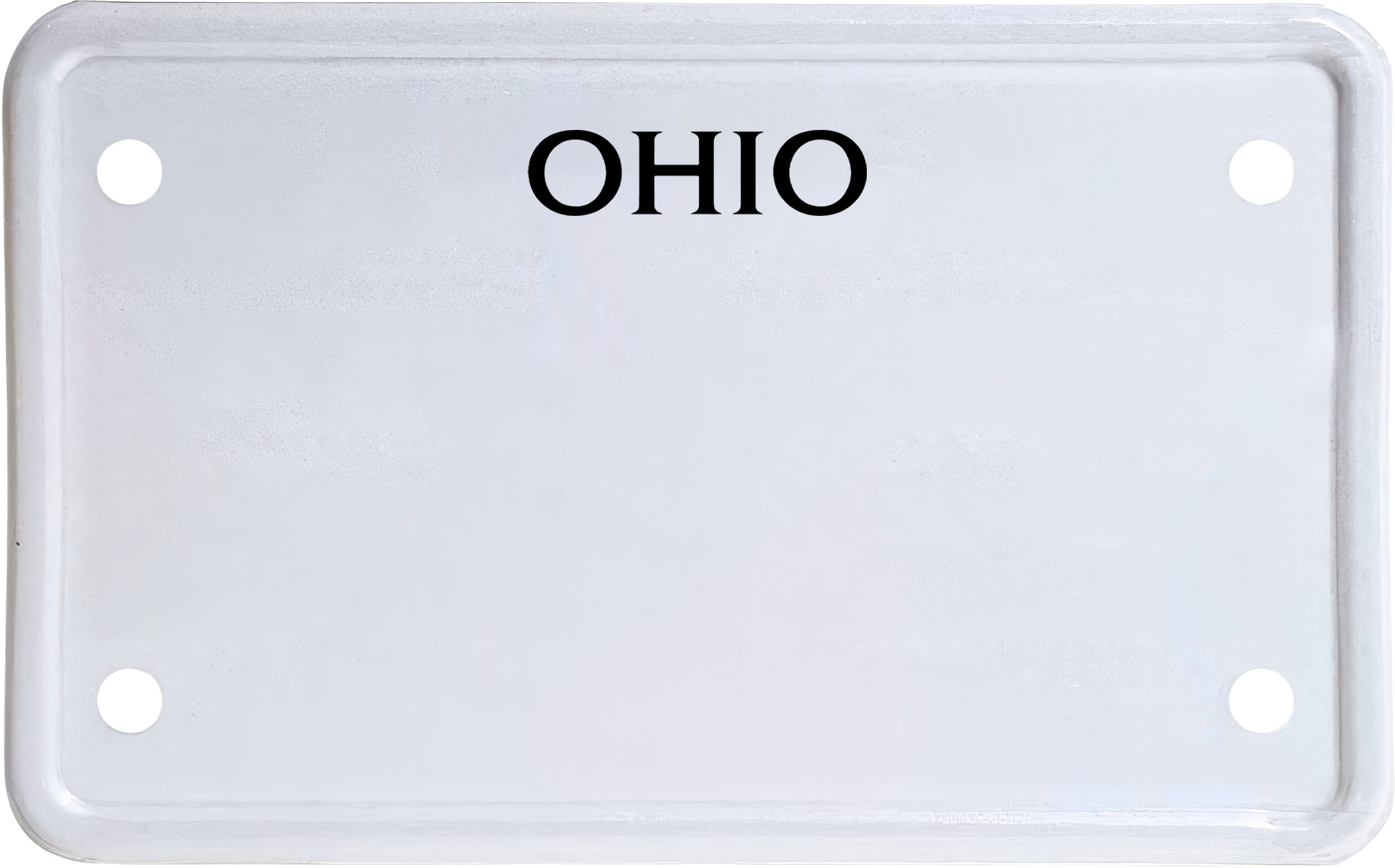 USA license plate Ohio black text