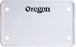 USA license plate Oregon black text