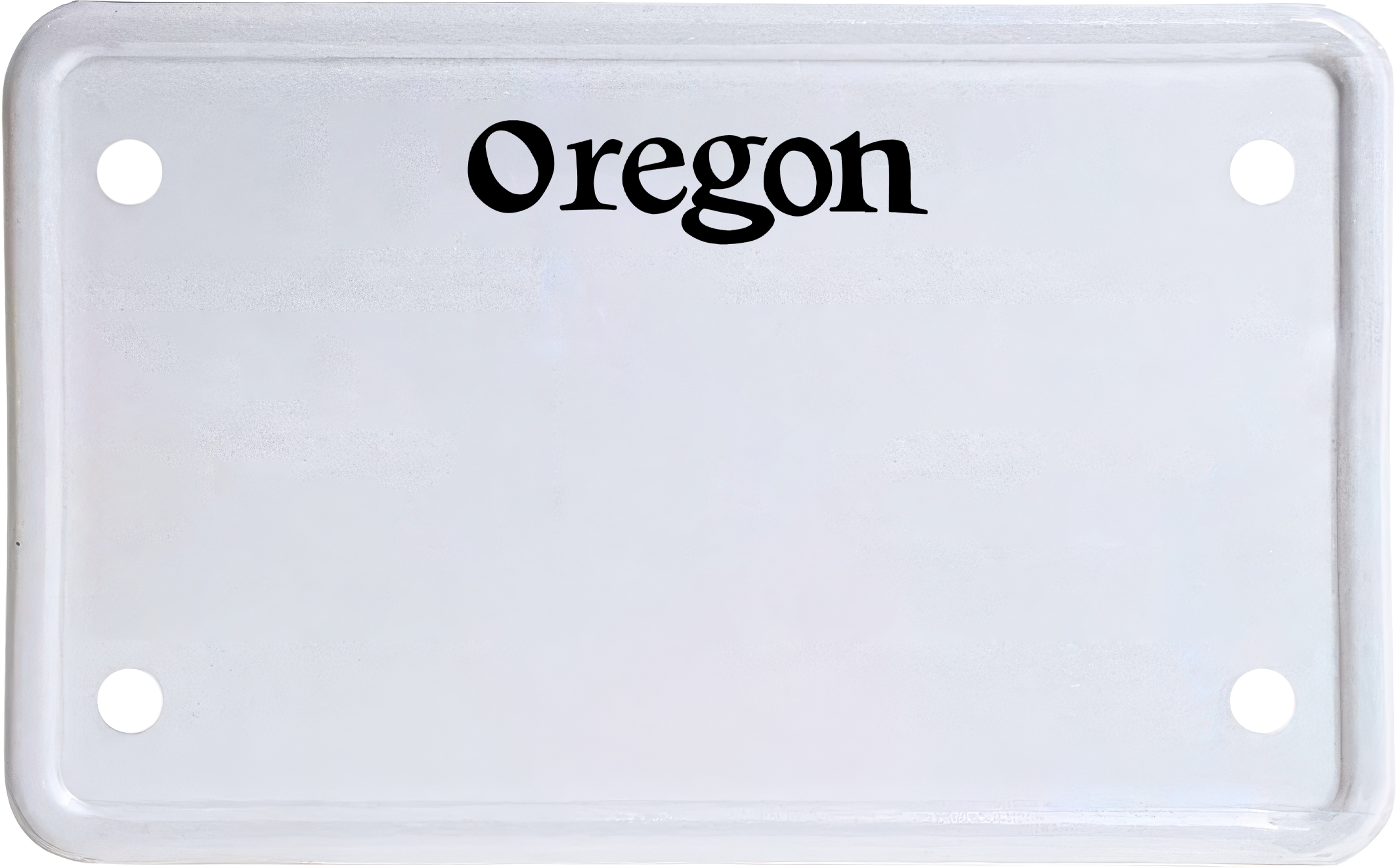 USA license plate Oregon black text