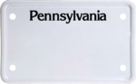 USA license plate Pennsylvania black text